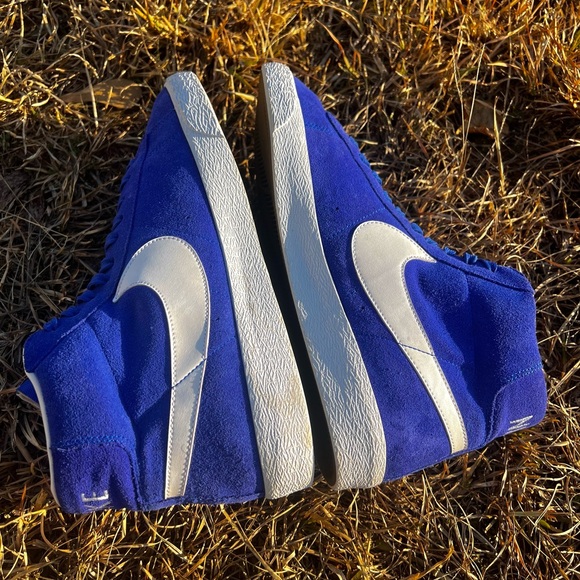 CLEAN Nike size 10.5 Mens Blazer Mid PRM Racer Blue Shoes - Picture 7 of 10